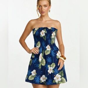 Floral Blue Mini Dress